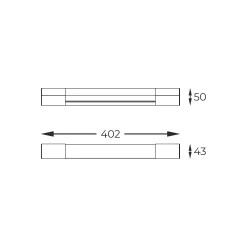 Sklep Kaja Ledowa, liniowa lampa ścienna nad lustro W200526301 PARKS | Kaja