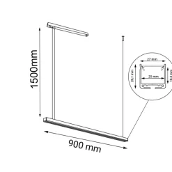 Clearance Ledowa listwa nad stół w jadalni 90cm 3000K ANT 1952 HANAWA | Kaja Żyrandole Nowoczesne