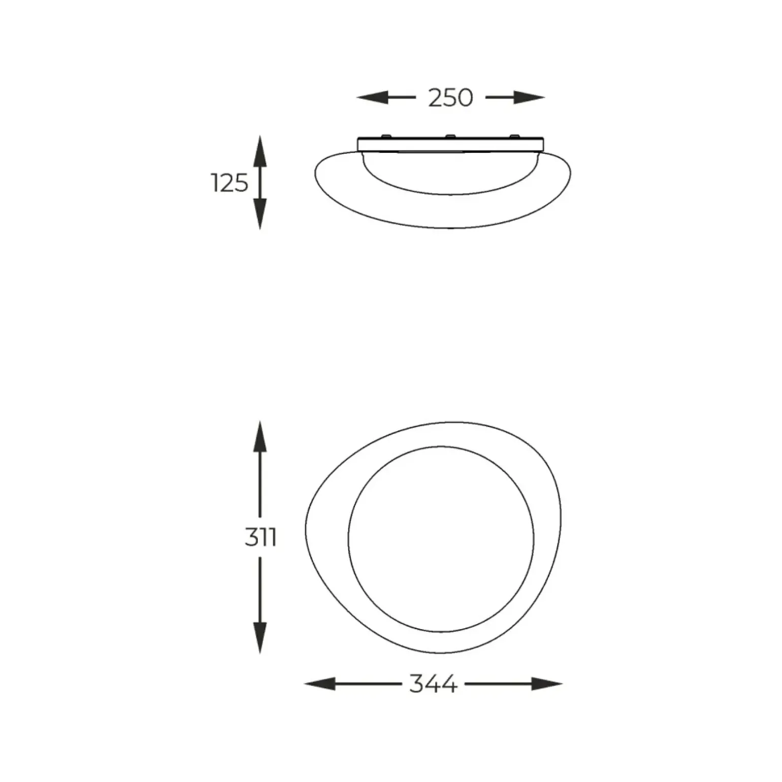 Sklep Kaja Ledowa, nowoczesna lampa sufitowa FM2201001-350 AURA | Kaja