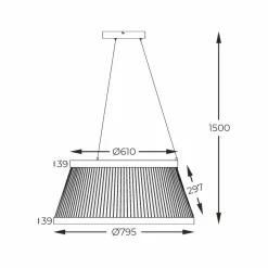 Clearance Ledowa, nowoczesna lampa wisząca MD3328-2M-3BT BALU | Kaja Oświetlenie Żyrandole Nowoczesne