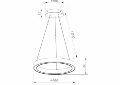 Cheap Ledowa, okrągła lampa wisząca ring PL200910-400-SL CARLO | Kaja Żyrandole Nowoczesne