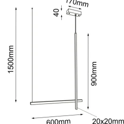 Cheap Ledowa, pozioma lampa wisząca nad wyspę ANT 5063 NO. 4 | Kaja Żyrandole Nowoczesne