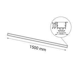 Sklep Kaja Ledowa ramka podtynkowa 150cm 4000K ANT 1834 HIATE | Kaja Oświetlenie