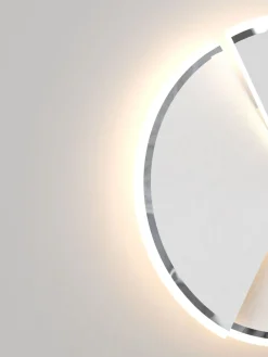 Sklep Kaja Ledowa, srebrna, okrągła lampa ścienna WF 9036-108L TRAPANI | Kaja