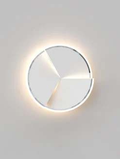 Sklep Kaja Ledowa, srebrna, okrągła lampa ścienna WF 9036-108L TRAPANI | Kaja