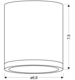 Sklep Kaja LEDowa tuba natynkowa z drewnem 2273624 z serii TUBA | Kaja