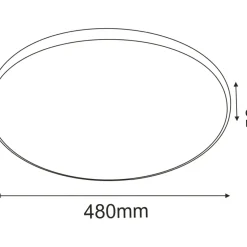 Sklep Kaja Ledowy, duży plafon do salonu ⌀48cm 4000K ANT 1067 IKA | Kaja