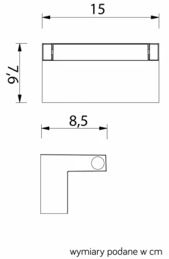 Sklep Kaja Ledowy kinkiet ścienny, zewnętrzny, moc 10W RT-K100 z serii ROTA | Kaja Oświetle