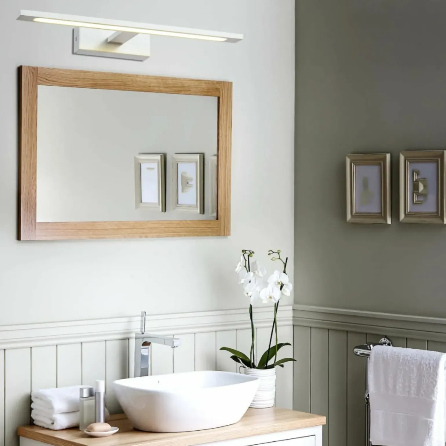 Sklep Kaja Ledowy kinkiet nad lustro 62cm GS-LWB-20W WH ISLA | Kaja Oświetlenie