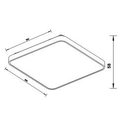 Sklep Kaja Ledowy, kwadratowy plafon 4000K 12100005-GD SIERRA| Kaja Oświetlenie