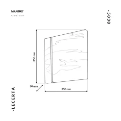 Sklep Kaja Ledowy, marmurowy kinkiet w stylu glamour MZ5030 LECERTA | Kaja