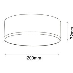 Sklep Kaja Ledowy plafon do łazienki ⌀20cm 4000K IP44 ANT 8588 ZAMA | Kaja