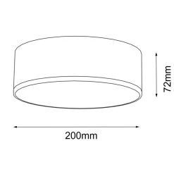 Sklep Kaja Ledowy plafon natynkowy ⌀20cm 4000K ANT 8409 ZAMA | Kaja Oświetlenie