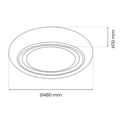 Sklep Kaja Ledowy plafon sufitowy, sterowany pilotem ML6397 z serii MEGAN | Kaja Oświetleni