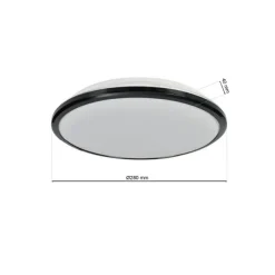 Sklep Kaja Ledowy plafon z czarnym elementem ozdobnym ML6402 z serii TERMA | Kaja Oświetlen