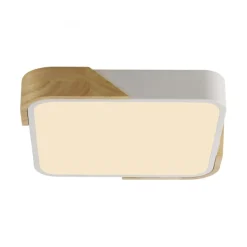 Sklep Kaja Ledowy plafon z dodatkiem drewna ZM 14289-16 BILA | Kaja Oświetlenie