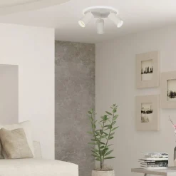 Sklep Kaja Ledowy plafon z reflektorami GU10 LP-0612/3C ROUND WH PARMA | Kaja