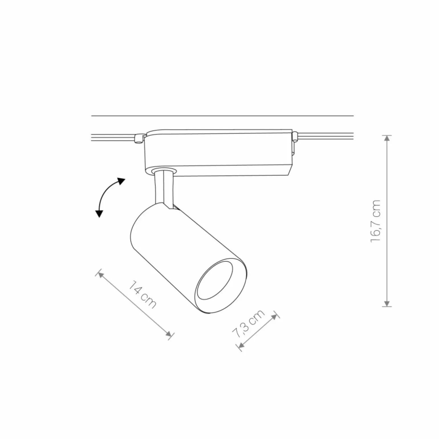 Sklep Kaja Ledowy reflektor do szyn, moc 30W 3000K 9008 | Kaja Oświetlenie