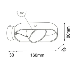 Sklep Kaja Ledowy, stylowy kinkiet z ciepłą barwą światła ANT 7976 FUROKU | Kaja