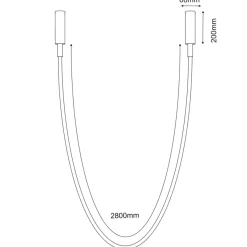 Clearance Ledowy sznurek mocowany natynkowo 320cm 4000K ANT 5057 HEBI | Kaja Żyrandole Nowoczesne