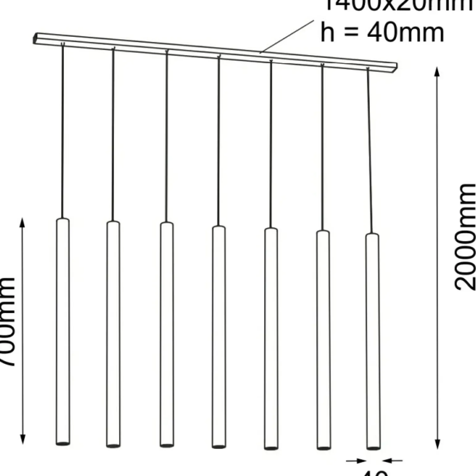 Cheap Liniowa, biała lampa wisząca nad szeroki stół ANT 7576 YABU | Kaja Żyrandole Nowoczesne