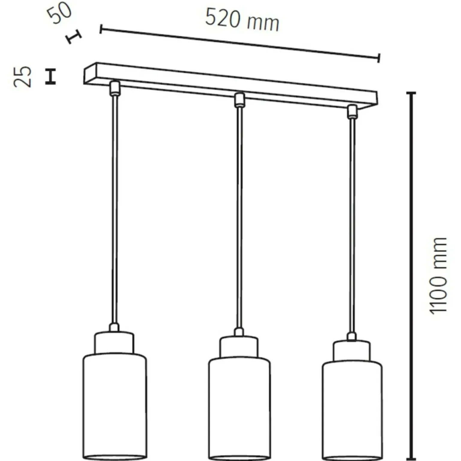 Cheap Liniowa, drewniana lampa wisząca z kloszami 1720374 BOSCO | Kaja Żyrandole Nowoczesne