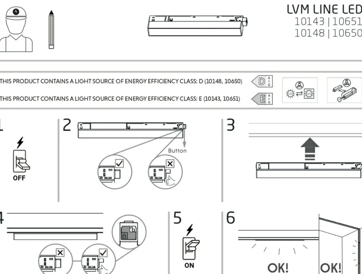 Sklep Kaja Liniowa lampa do szyny magnetycznej 1F 10651 LVM LINE LED | Kaja