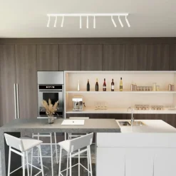 Best Sale Liniowa lampa sufitowa 116cm ze spotami 1352/9 IVI 9 WHITE | Kaja Żyrandole Nowoczesne