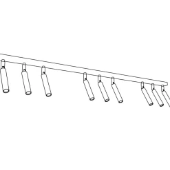 Best Sale Liniowa lampa sufitowa 116cm ze spotami 1352/9 IVI 9 WHITE | Kaja Żyrandole Nowoczesne