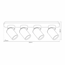 Best Liniowa lampa sufitowa z ruchomymi tubami ML9939 ANDY | Kaja Żyrandole Nowoczesne
