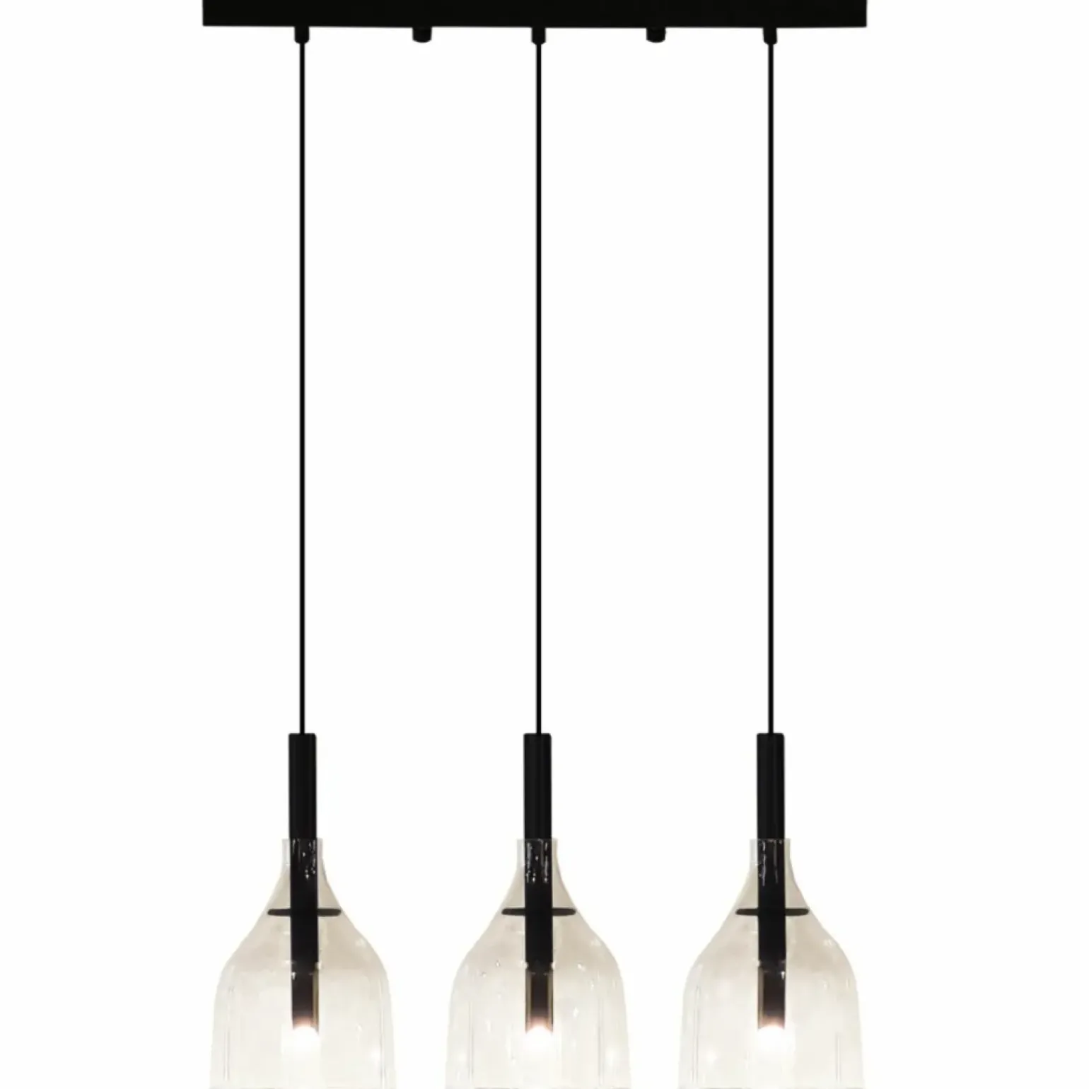 Store Liniowa lampa wisząca z 3 kloszami ANT 5096 BOTOR | Kaja Oświetlenie Żyrandole Nowoczesne