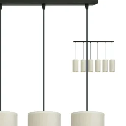Store Liniowa lampa wisząca z wąskimi abażurami 1059/6 BENTE | Kaja Żyrandole Nowoczesne