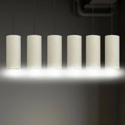 Store Liniowa lampa wisząca z wąskimi abażurami 1059/6 BENTE | Kaja Żyrandole Nowoczesne