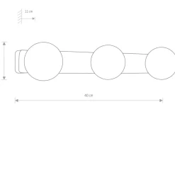 Sklep Kaja Listwa kinkiet łazienkowy nad lustro 6951 BRAZOS | Kaja Oświetlenie