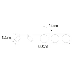 Best Sale Listwa sufitowa o długości 80 cm, z reflektorami K-5491 z serii SWING Żyrandole Nowoczesne