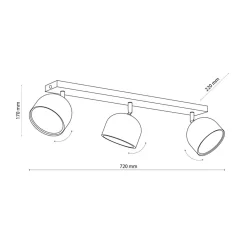 Hot Listwa sufitowa w stylu loftowym (z żarówkami) TK 6520 z serii ALTEA Żyrandole Nowoczesne