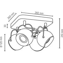 Best Listwa sufitowa w stylu rustykalnym 5131474 BALL WOOD | Kaja Żyrandole Nowoczesne