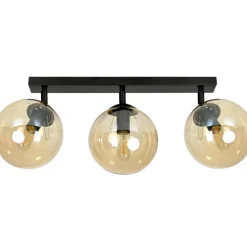 Hot Listwa sufitowa z 3 kloszami w kolorze miodu 778/3 | Kaja Oświetlenie Żyrandole Nowoczesne