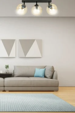 Hot Listwa sufitowa z 3 kloszami w kolorze miodu 778/3 | Kaja Oświetlenie Żyrandole Nowoczesne