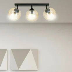 Hot Listwa sufitowa z 3 kloszami w kolorze miodu 778/3 | Kaja Oświetlenie Żyrandole Nowoczesne