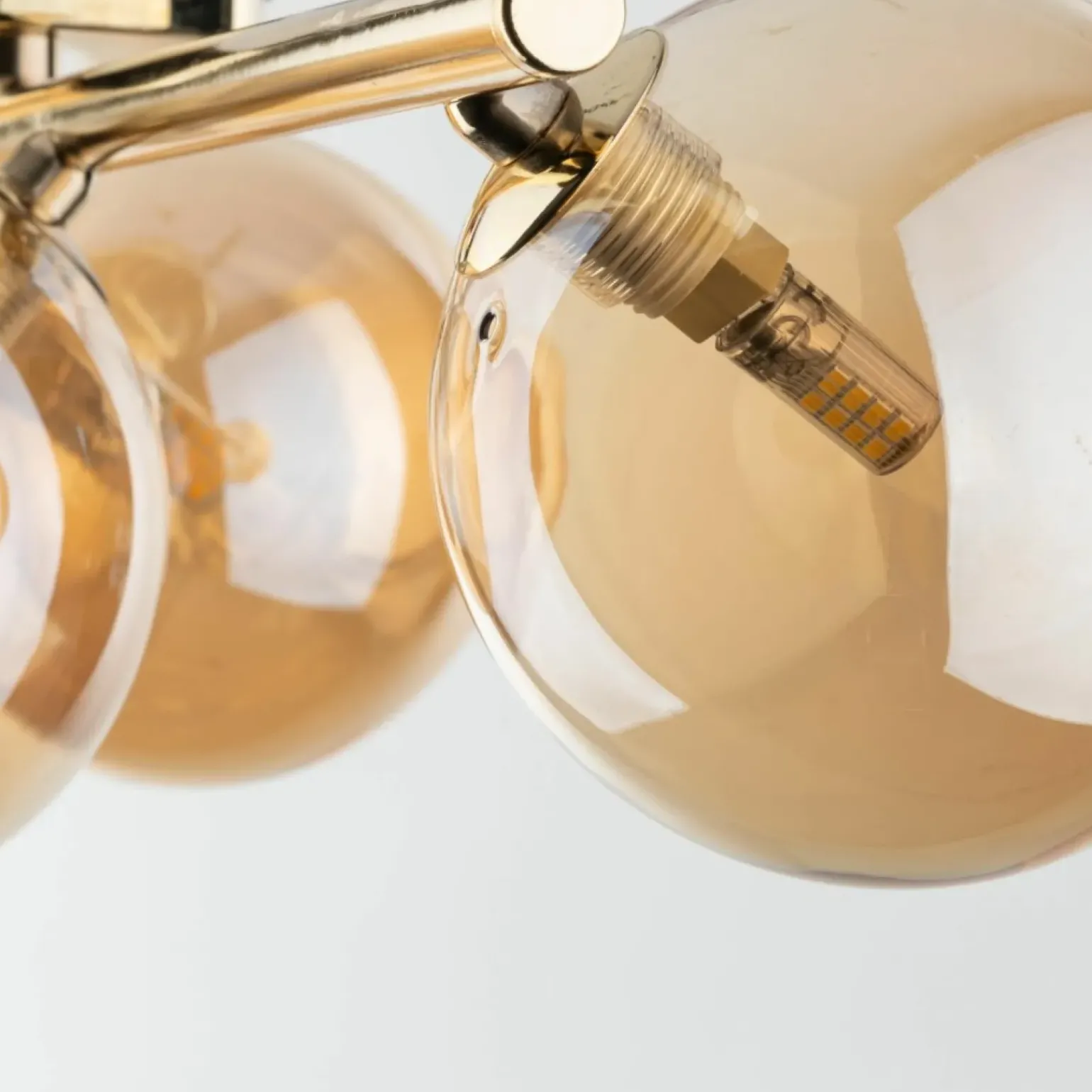 Best Sale Listwa sufitowa z 4 małymi kloszami G9 TK 4513 ESTERA GOLD | Kaja Żyrandole Nowoczesne