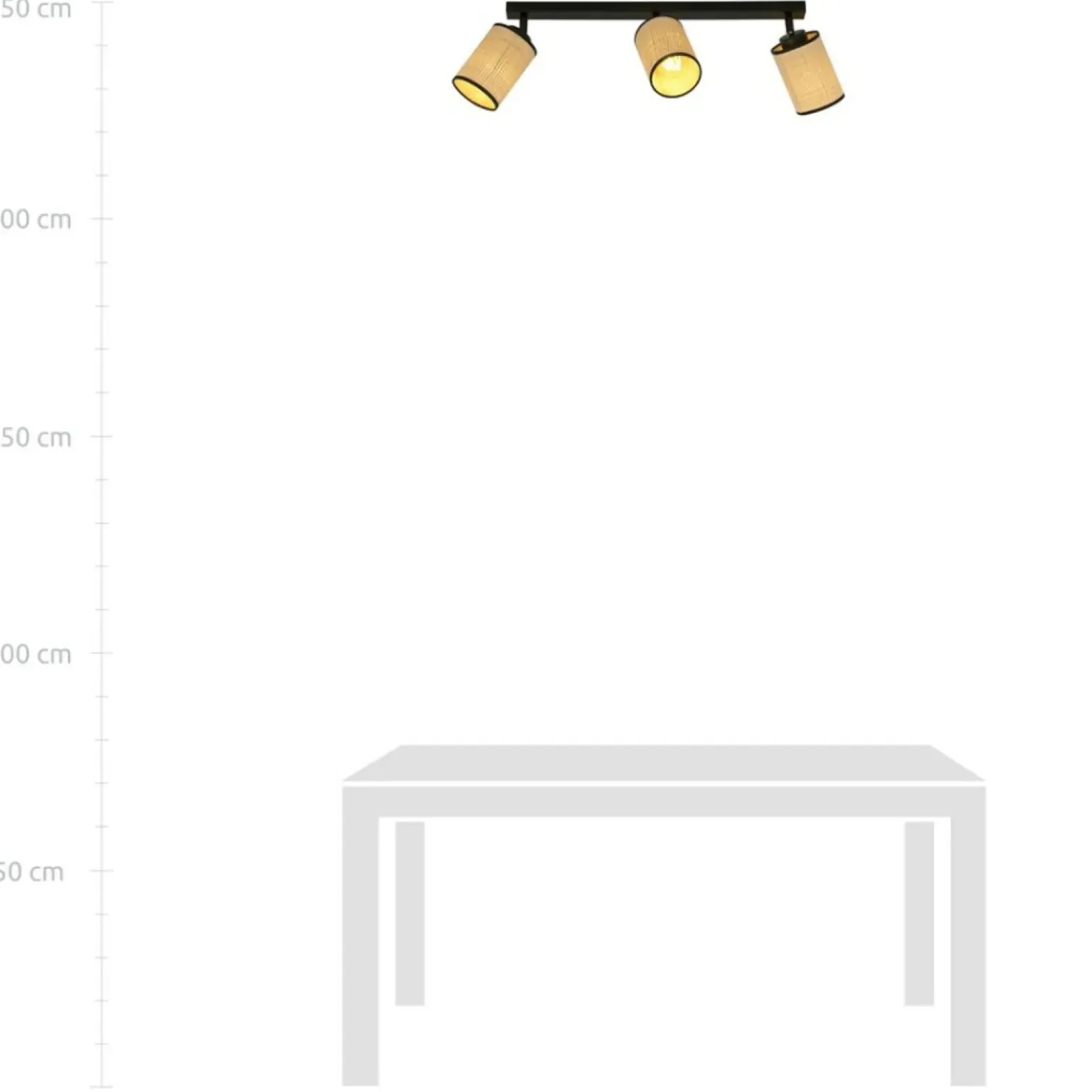 Fashion Listwa sufitowa z abażurami w stylu boho 1151/3 YOGA | Kaja Żyrandole Nowoczesne