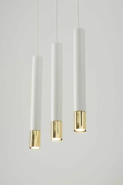 Clearance Listwa sufitowa z biało-złotymi tubami SIG 33388 z serii SOPEL GRAND Żyrandole Nowoczesne