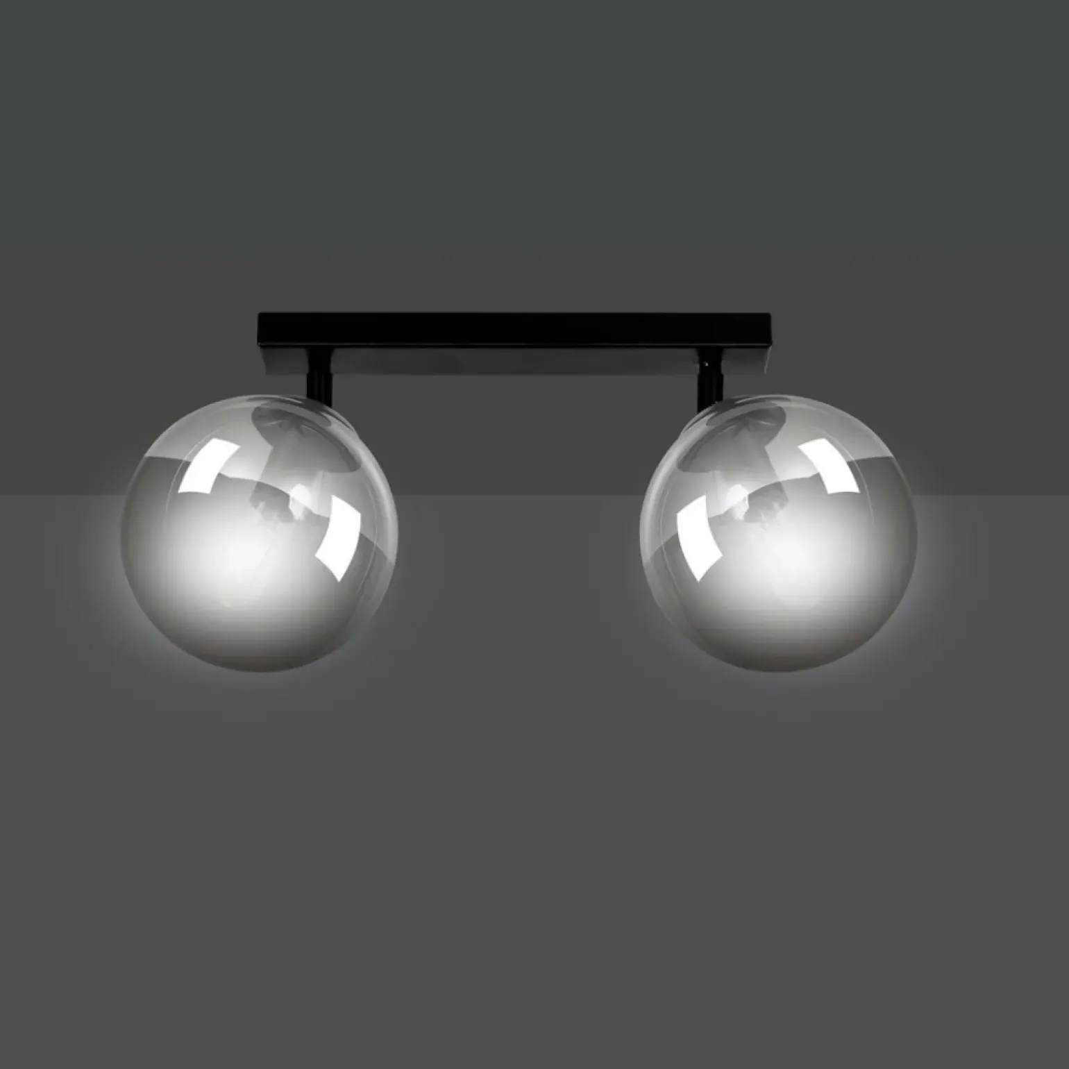 Outlet Listwa sufitowa z grafitowymi kloszami 777/2 | Kaja Oświetlenie Żyrandole Nowoczesne