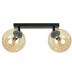 Cheap Listwa sufitowa z miodowymi kulistymi kloszami 778/2 | Kaja Żyrandole Nowoczesne