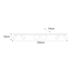 Sklep Kaja Listwa sufitowa z ruchomymi reflektorami K-5497 z serii ANDI