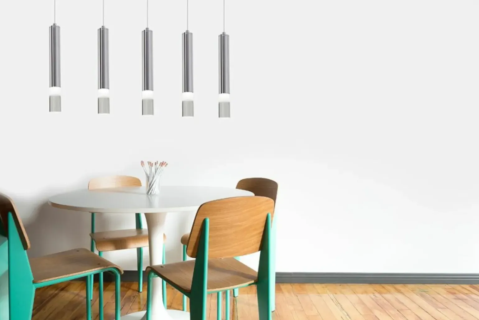 Online Listwa sufitowa z wiszącymi tubami nad blat ML323 ICE | Kaja Żyrandole Nowoczesne