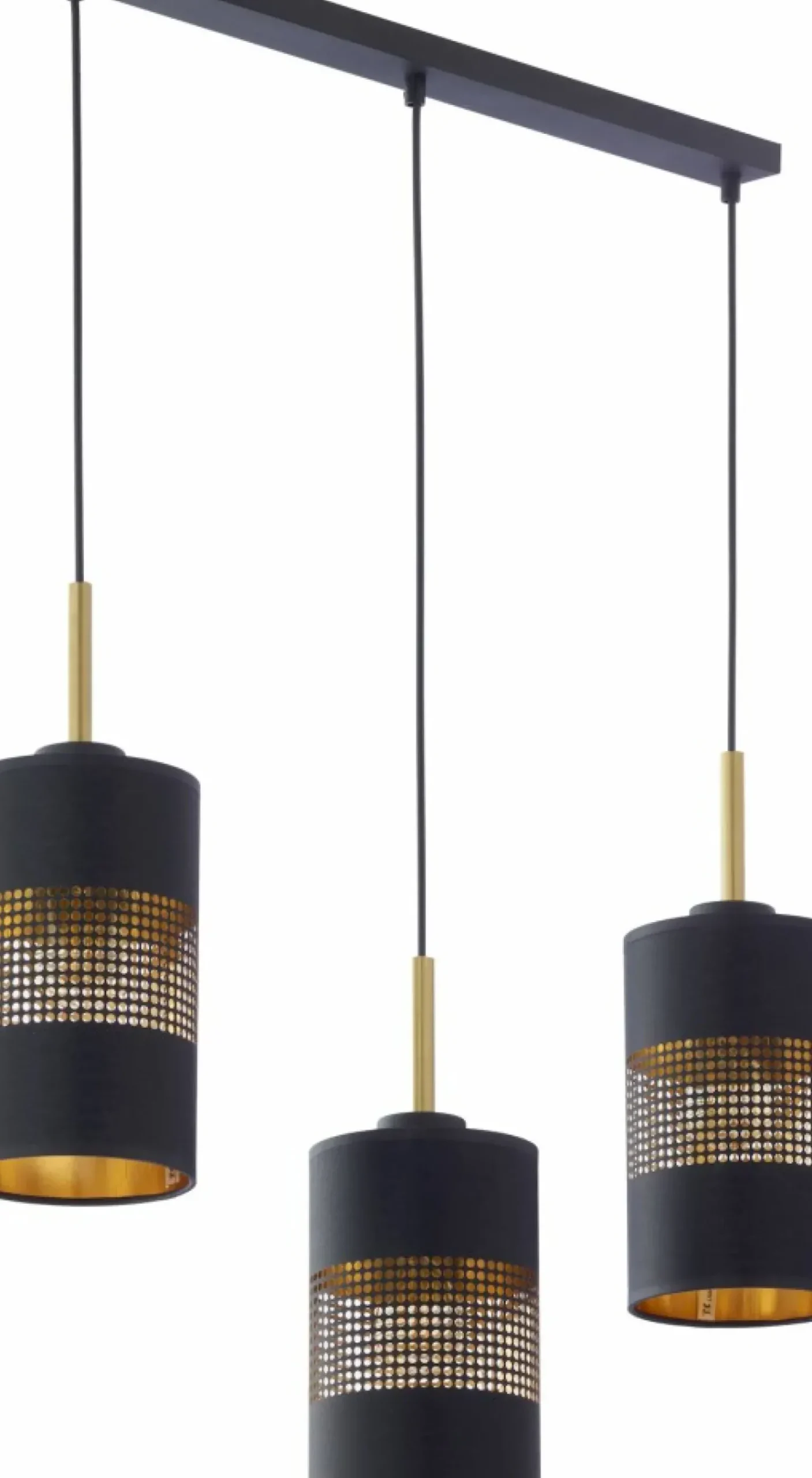 Store Listwa sufitowa ze smukłymi, abażurowymi zwisami TK 4401 BOGART Żyrandole Nowoczesne