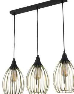 Best Listwa sufitowa ze złotymi kloszami TK 2817 LIZA GOLD | Kaja Żyrandole Nowoczesne