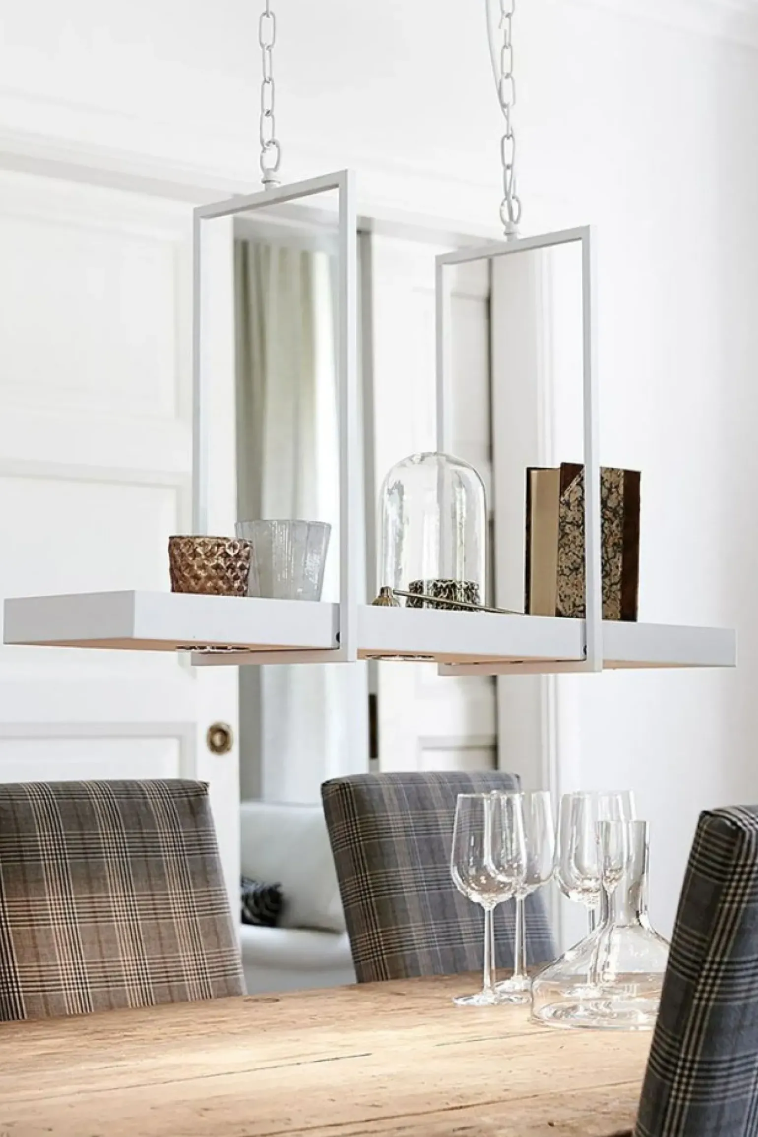 Store Listwa typu półka z LEDami wisząca na łańcuszku 106124 | Kaja Żyrandole Nowoczesne